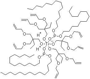 Tetra(2.2-diallyloxymethyl-1-butyl)bis(ditridecylphosphite)titanate(CAS:64157-14-8)